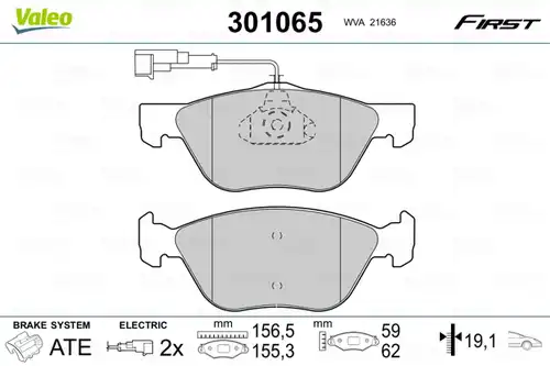 накладки VALEO 301065