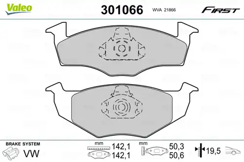 накладки VALEO 301066