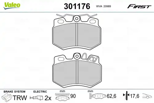 накладки VALEO 301176