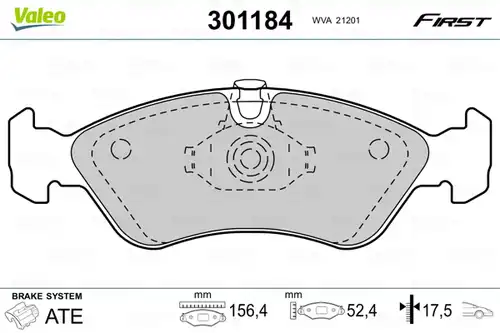 накладки VALEO 301184