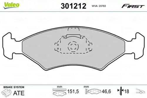 накладки VALEO 301212