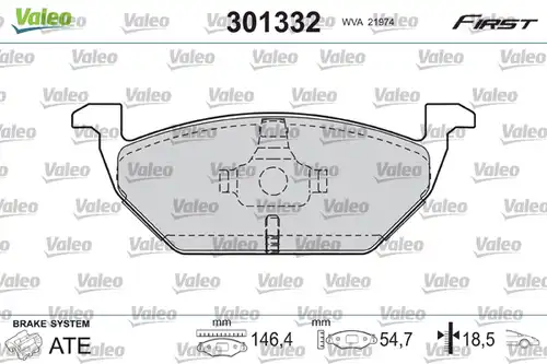 накладки VALEO 301332