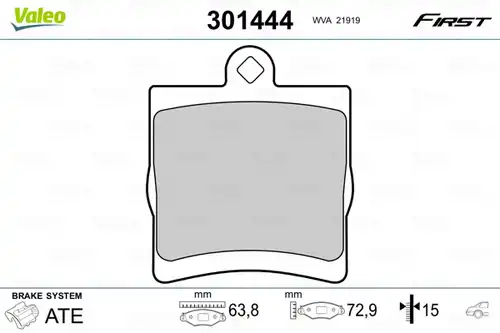 накладки VALEO 301444