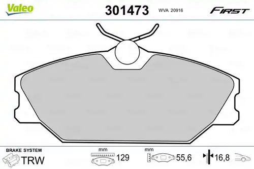 накладки VALEO 301473