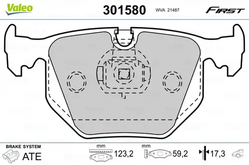 накладки VALEO 301580