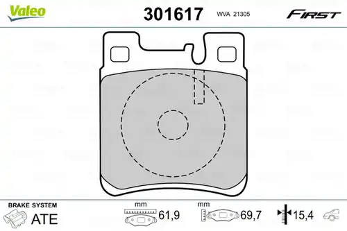 накладки VALEO 301617