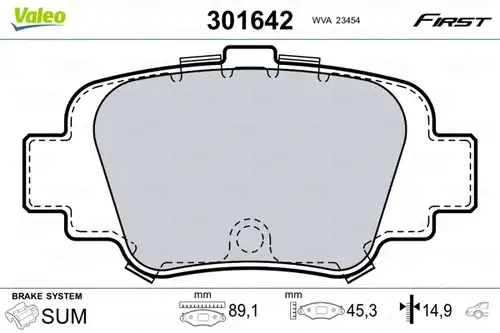 накладки VALEO 301642