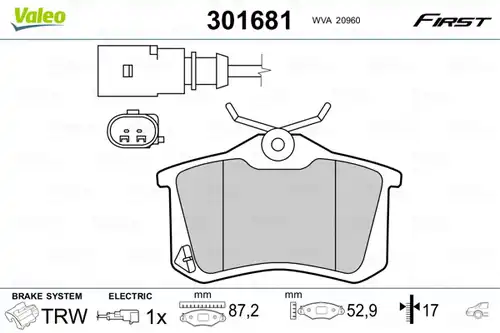 накладки VALEO 301681