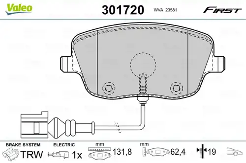 накладки VALEO 301720