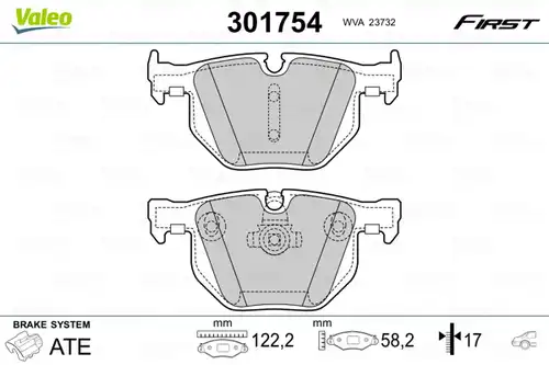 накладки VALEO 301754