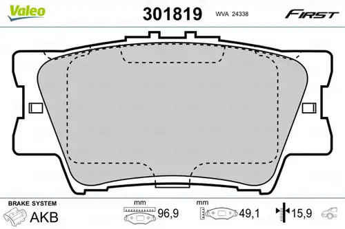 накладки VALEO 301819