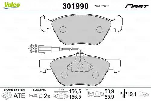 накладки VALEO 301990