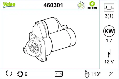 стартер VALEO 460301