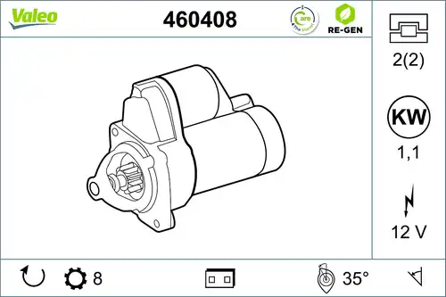 стартер VALEO 460408