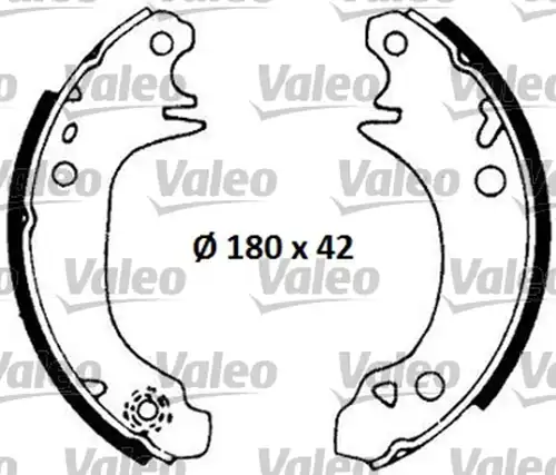 комплект спирачна челюст VALEO 553622