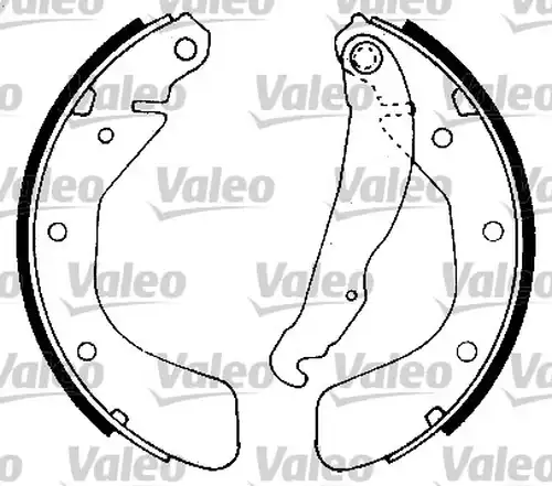 комплект спирачна челюст VALEO 553834