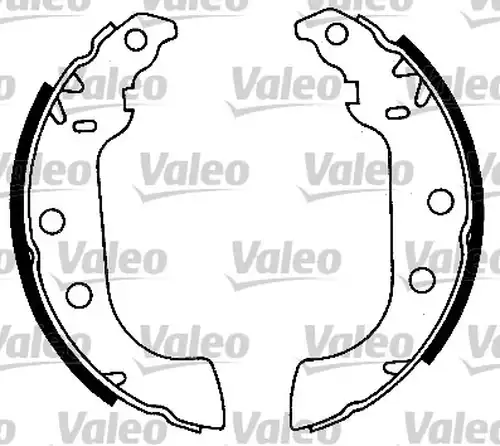 комплект спирачна челюст VALEO 553856