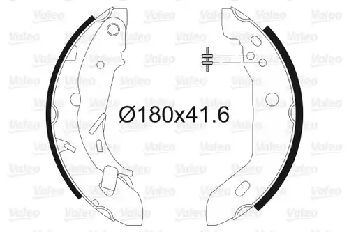 комплект спирачна челюст VALEO 562645