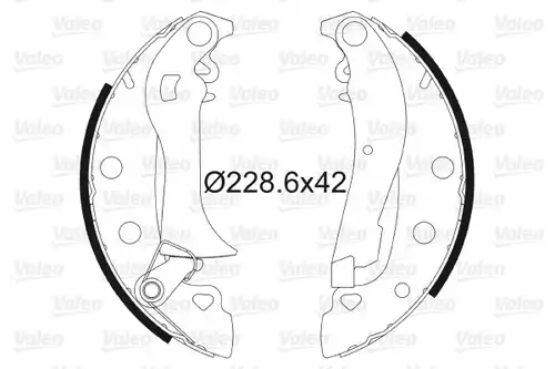 комплект спирачна челюст VALEO 562764