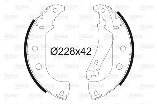 комплект спирачна челюст VALEO 562787