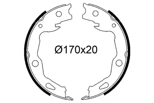 комплект спирачна челюст VALEO 564261