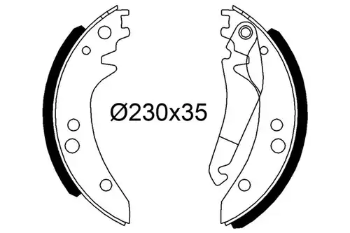 комплект спирачна челюст VALEO 564311