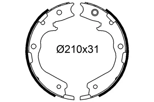 комплект спирачна челюст VALEO 564325