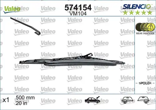 перо на чистачка VALEO 574154