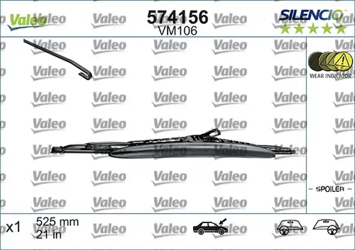 перо на чистачка VALEO 574156