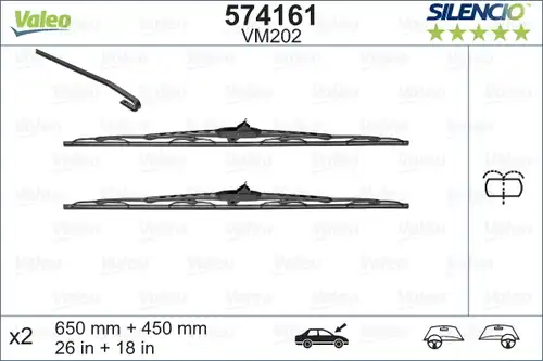 перо на чистачка VALEO 574161