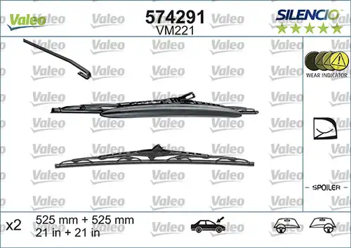 перо на чистачка VALEO 574291