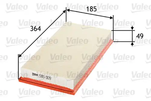 въздушен филтър VALEO 585009