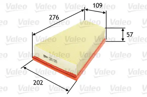 въздушен филтър VALEO 585019