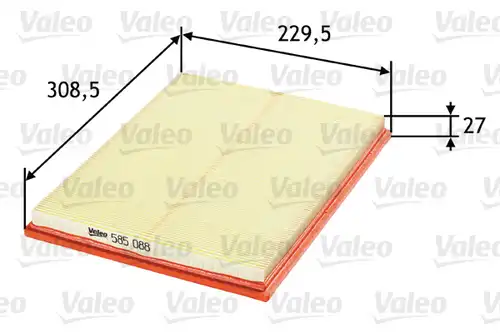 въздушен филтър VALEO 585088