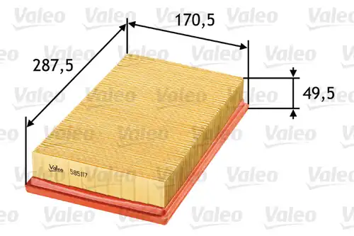 въздушен филтър VALEO 585117