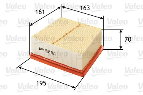 въздушен филтър VALEO 585160