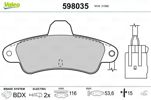 накладки VALEO 598035