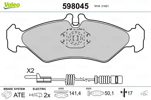 накладки VALEO 598045