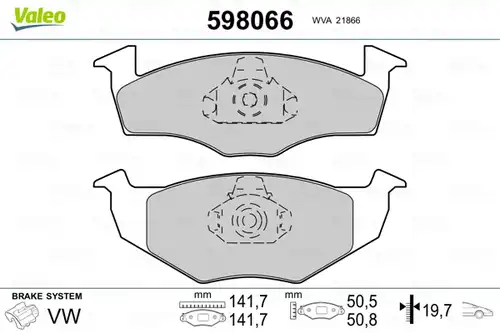 накладки VALEO 598066