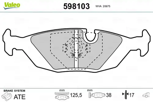 накладки VALEO 598103