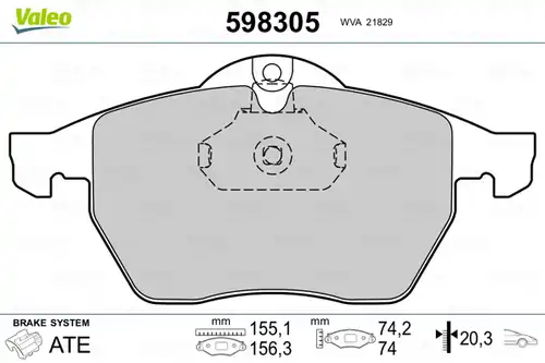 накладки VALEO 598305