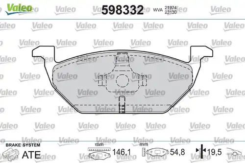 накладки VALEO 598332