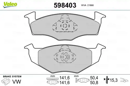 накладки VALEO 598403