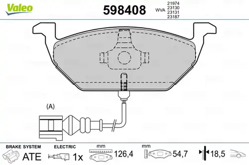 накладки VALEO 598408