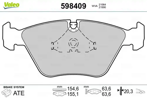 накладки VALEO 598409