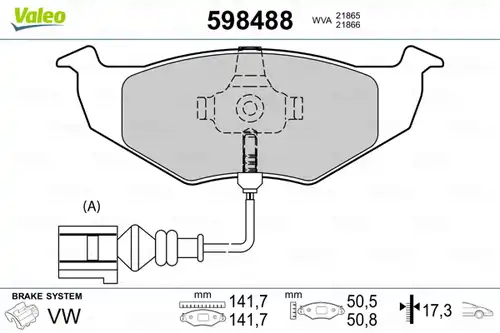 накладки VALEO 598488