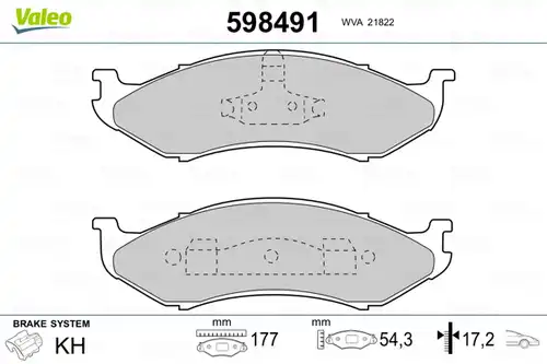 накладки VALEO 598491