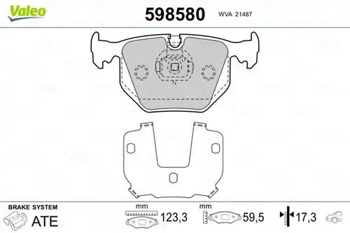 накладки VALEO 598580