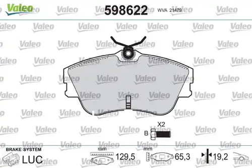 накладки VALEO 598622