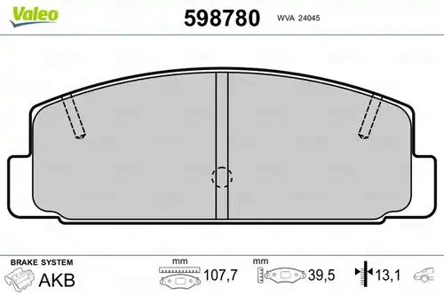 накладки VALEO 598780